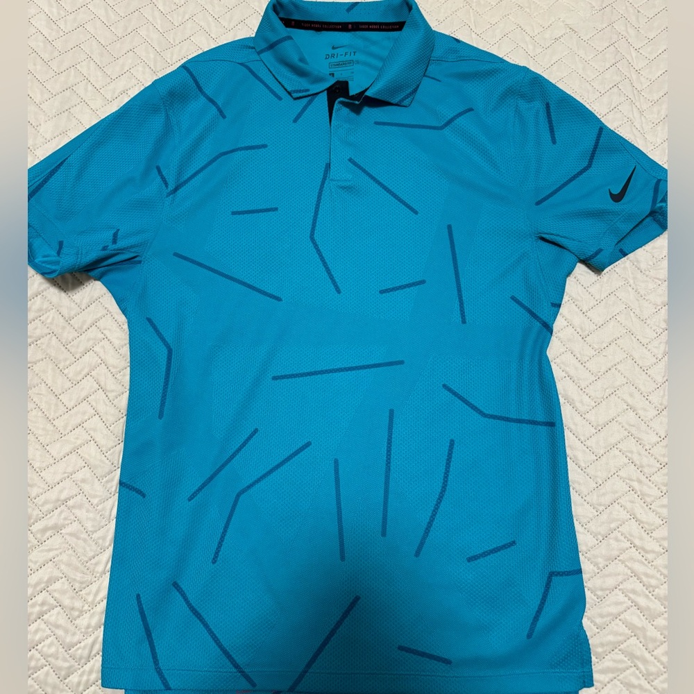 Nike Dri-Fit Tiger Woods: vapor golf teal men’s golf polo